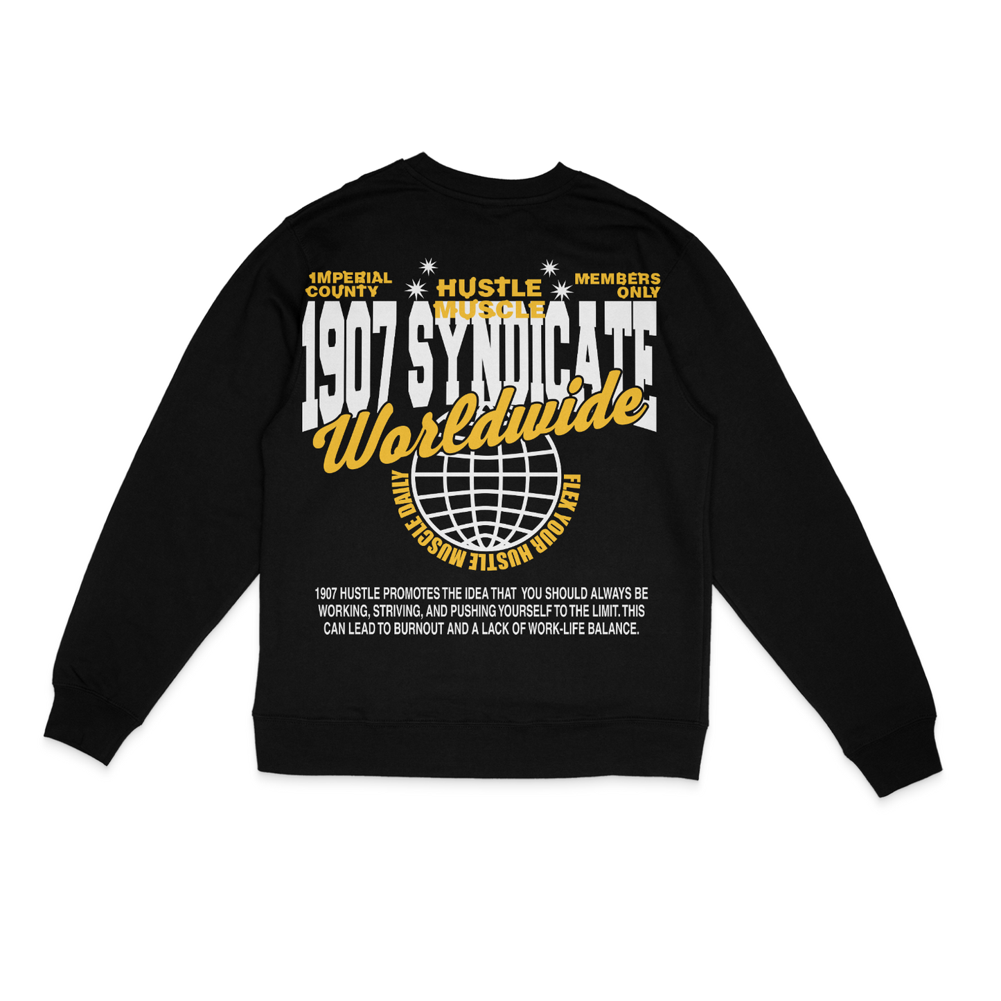 Huscle Muscle Crewneck Sweater Black