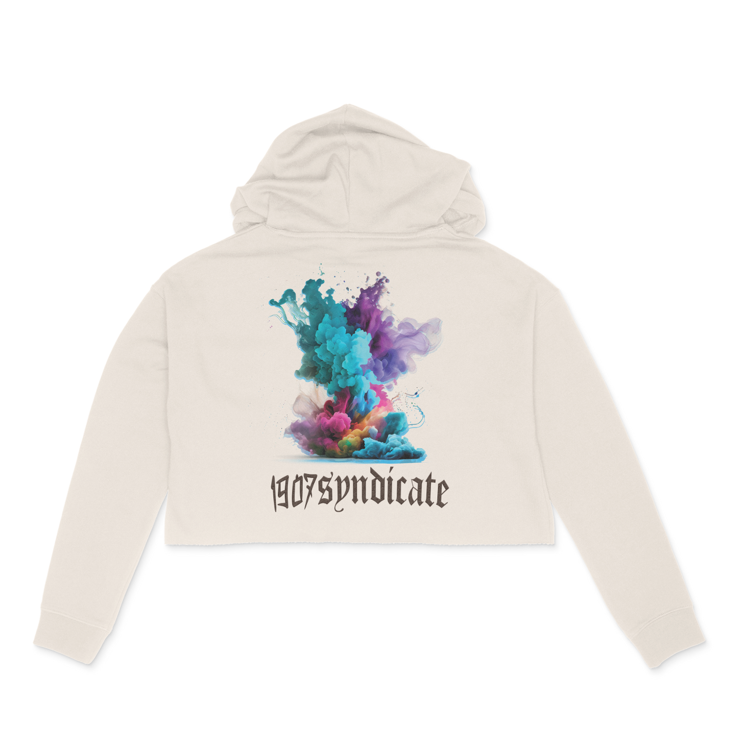 Stone Smoke Ivory Womens Cropped Hoodie