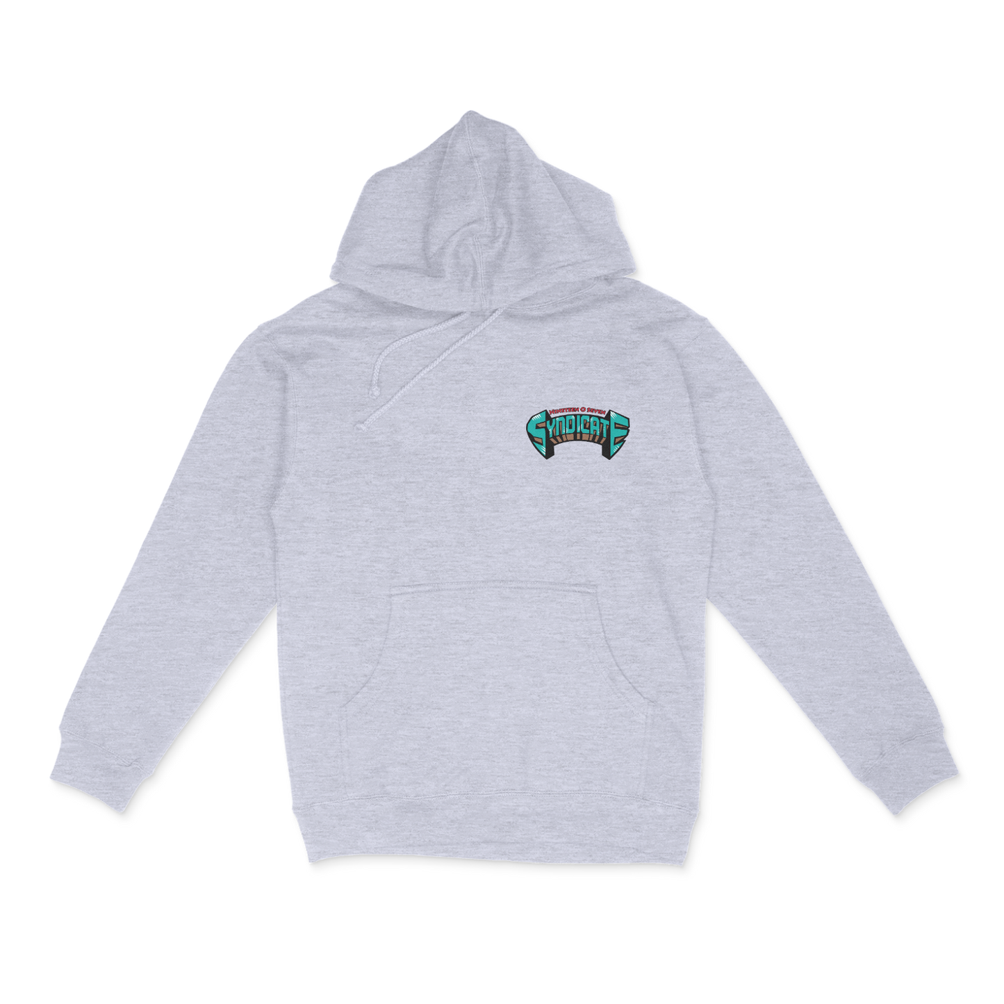 Grizzly Syndicate Grey Hoodie Left Chest
