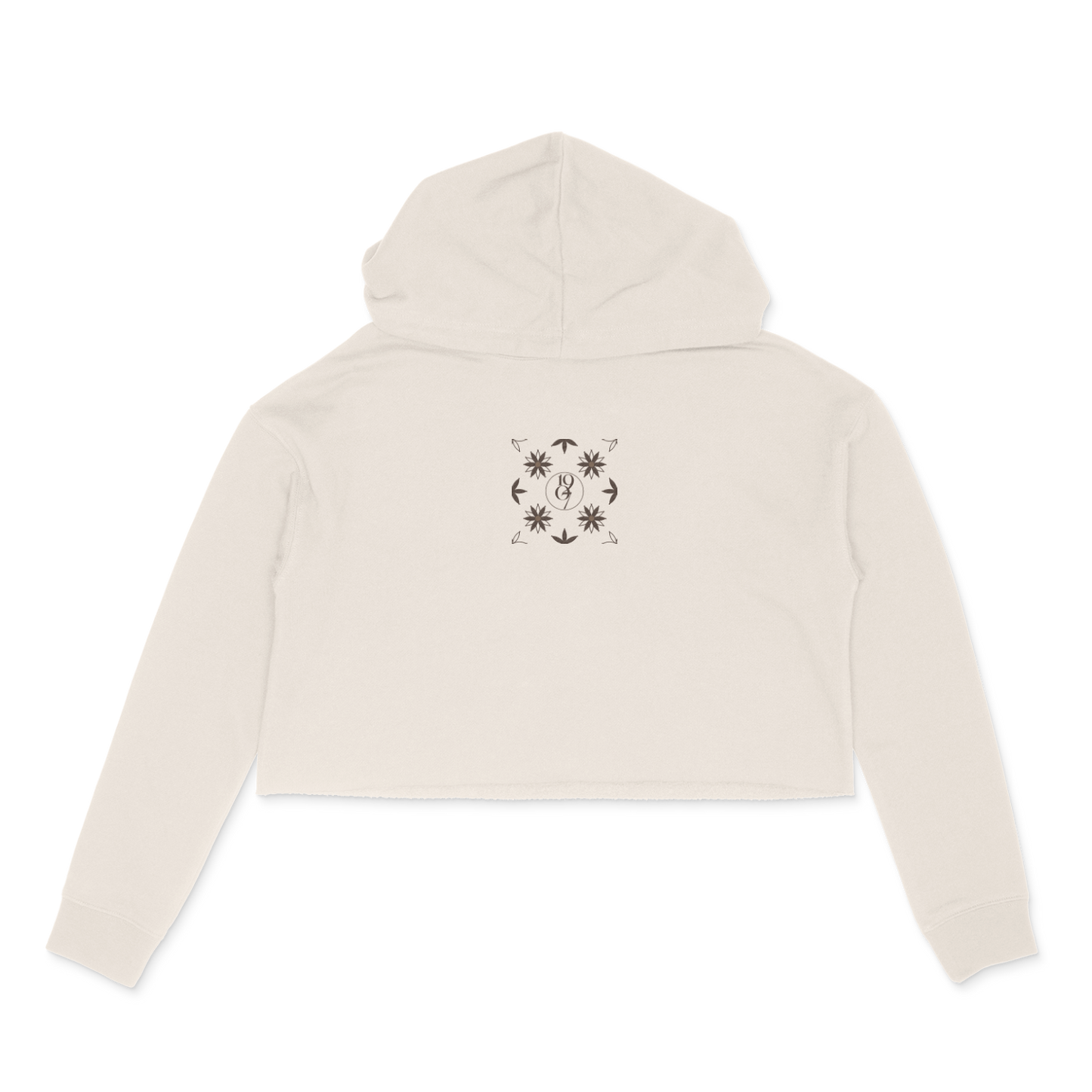 Stone Smoke Ivory Womens Cropped Hoodie