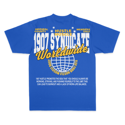 Hustle Muscle Short Sleeve Tee Royal Blue