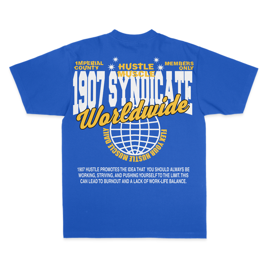 Hustle Muscle Short Sleeve Tee Royal Blue