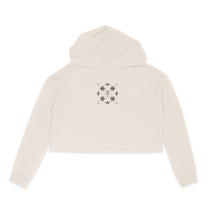 Stone Smoke Ivory Womens Cropped Hoodie