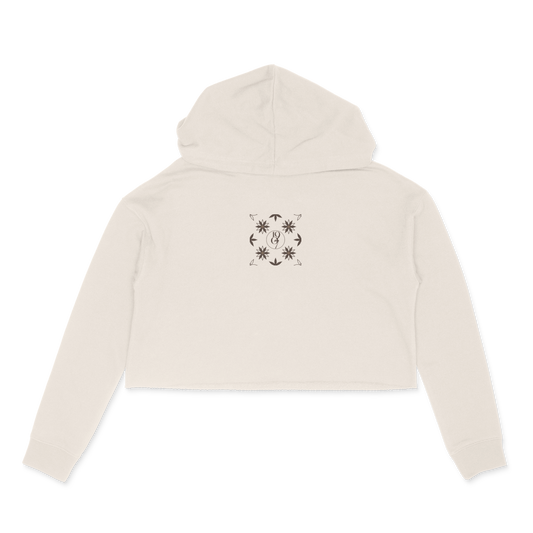 Stone Smoke Ivory Womens Cropped Hoodie