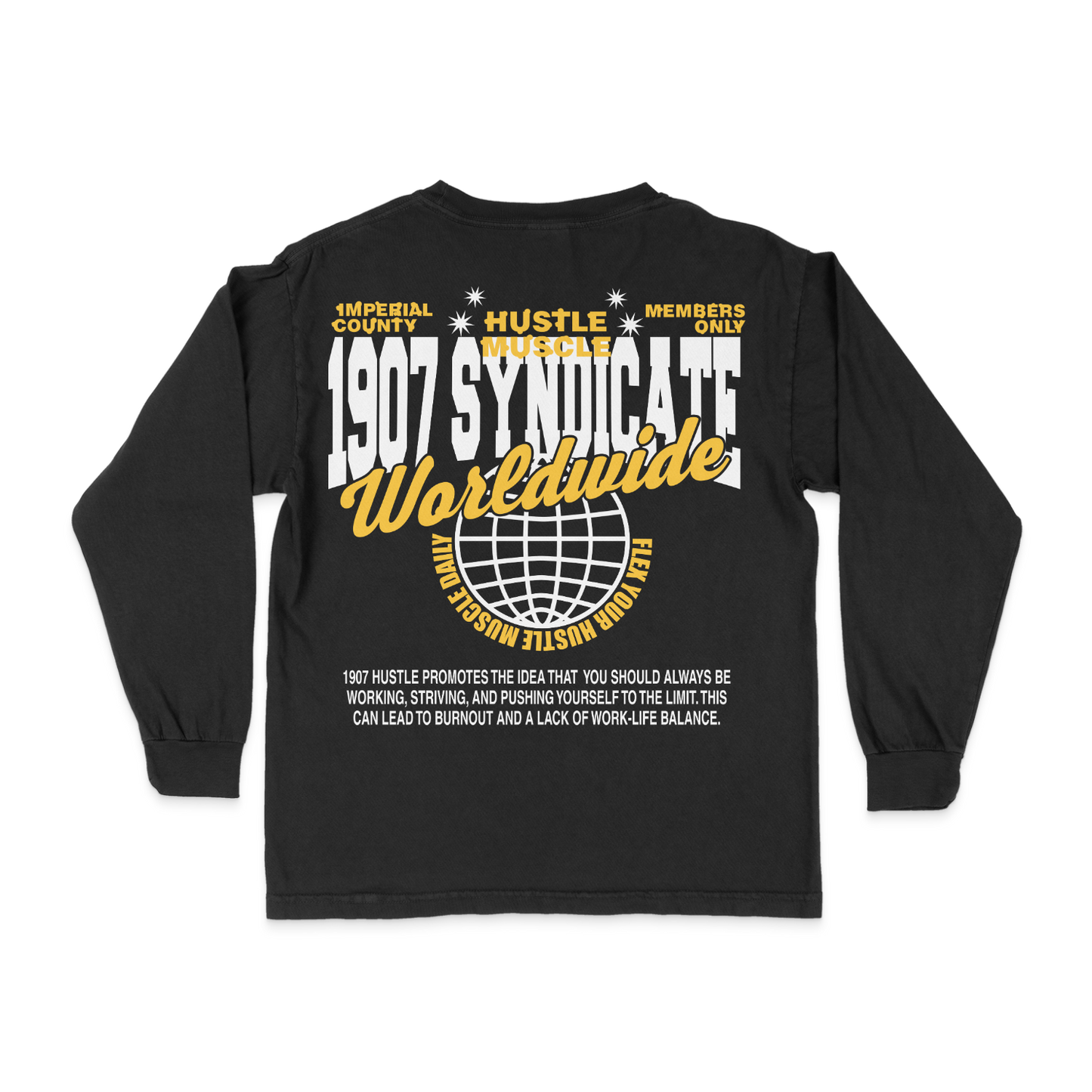Hustle Muscle Youth Crewneck Tee Black