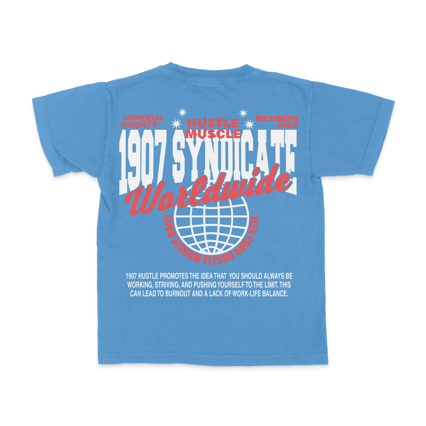 Hustle Muscle Youth Tee Royal Blue