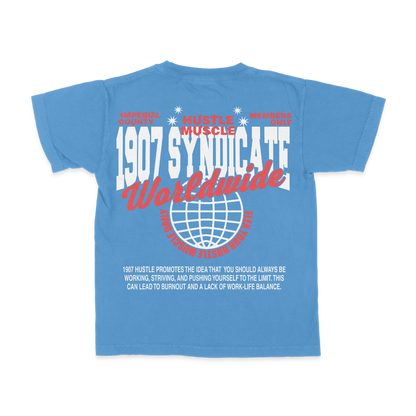 Hustle Muscle Youth Tee Royal Blue